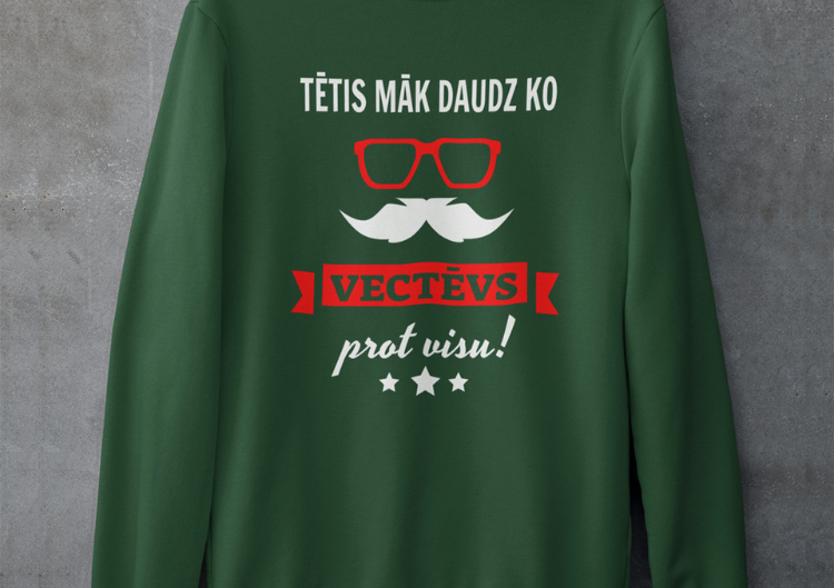 Džemperis "Vectēvs prot visu" (bez kapuces)