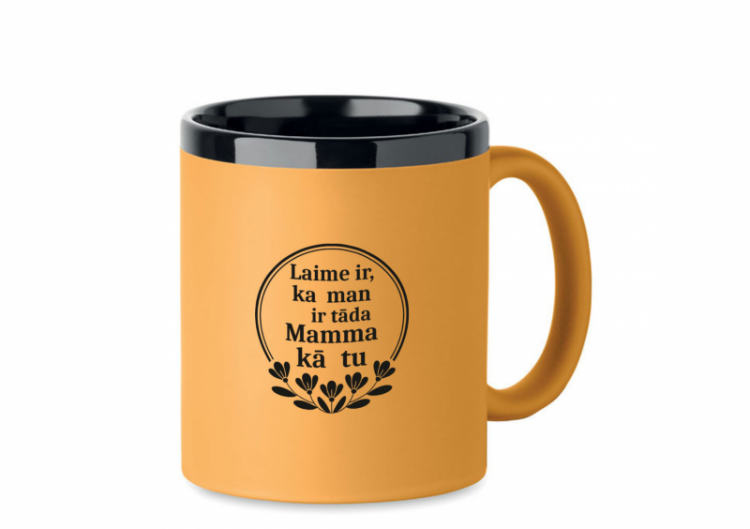 Gravēta krūzīte "Laime ir, ka man ir tāda mamma kā tu"