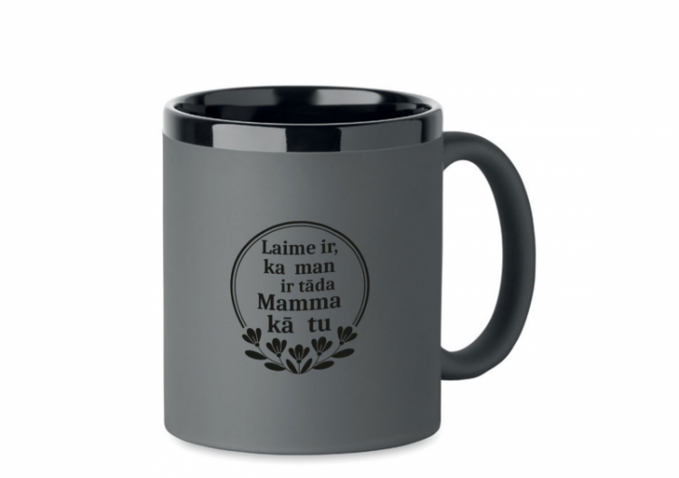 Gravēta krūzīte "Laime ir, ka man ir tāda mamma kā tu"