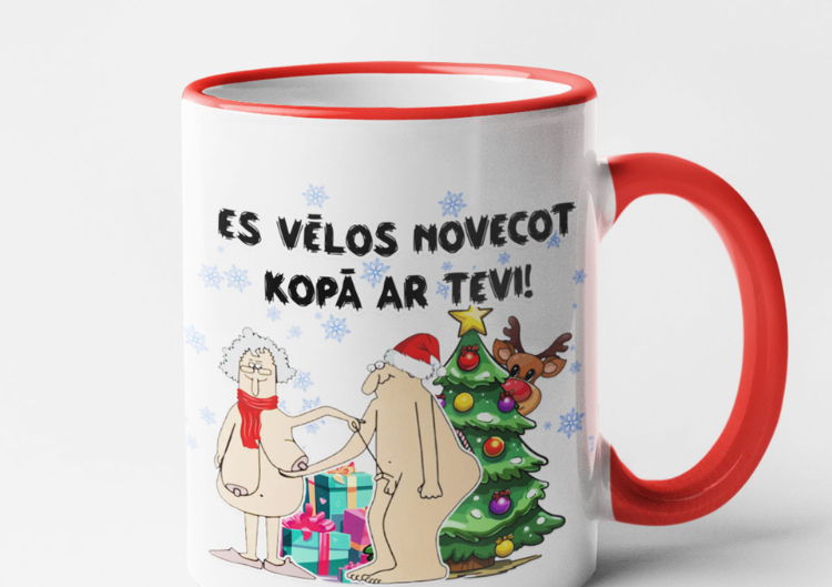 Ziemassvētku krūze "Es vēlos novecot kopā ar tevi"