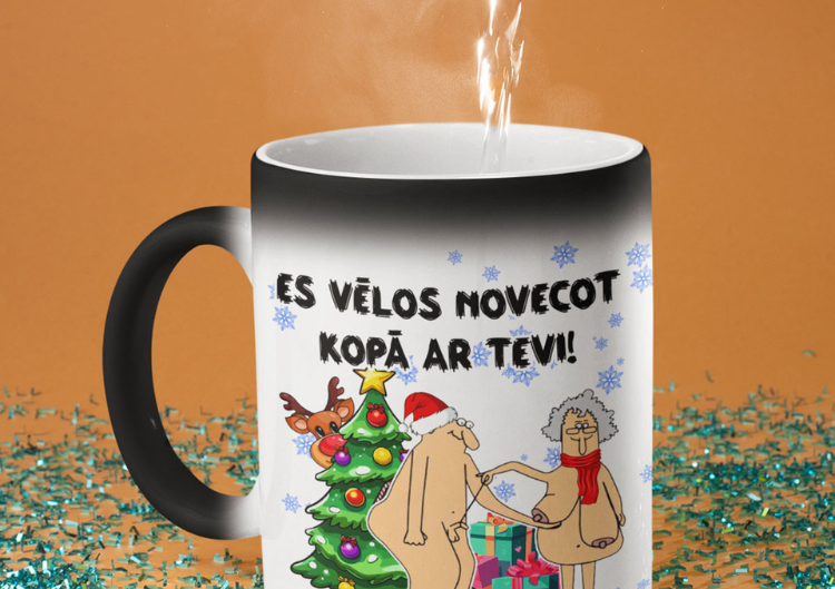 Ziemassvētku krūze "Es vēlos novecot kopā ar tevi"