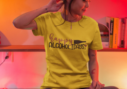  Sieviešu T-krekli "Happy alcoholidays"