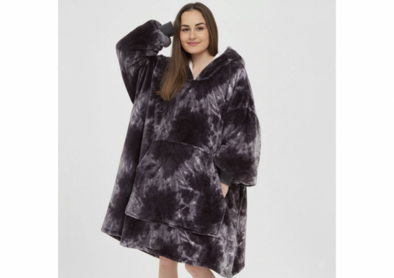 BARAMOOR džemperis - pleds "Tie-Dye Cyan"